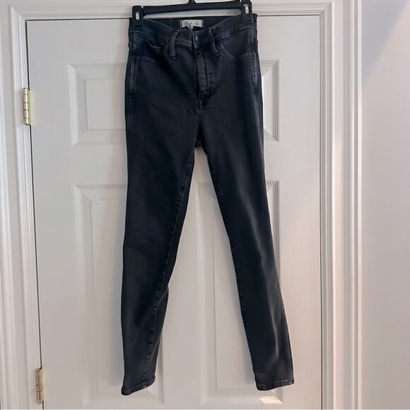 Madewell Jeans Size 27 Black Denim 10 " High Rise MA977 Skinny Starkey Wash 2020 - Picture 3 of 13